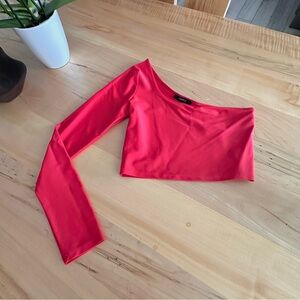 FOREVER 21 one sleeve crop top M